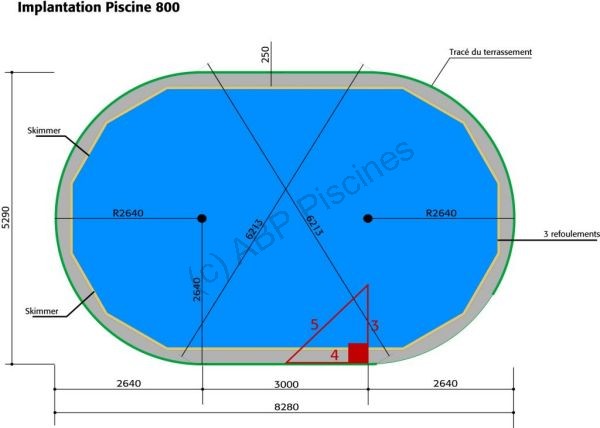 Implantation piscine maeva 800 Implantation piscine maeva 800