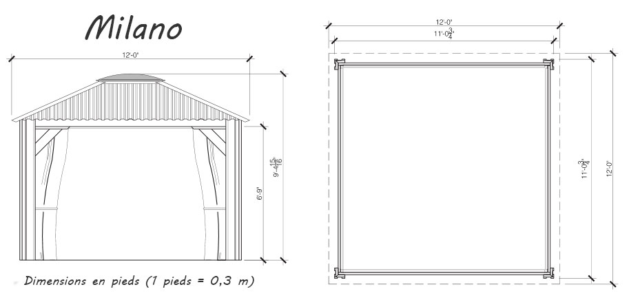 PLan gazebo Milano