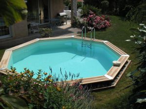 Piscine bois ubbink OCEA 580 liner beige