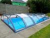 ABRI PISCINE TELESCOPIQUE - ALUKOV - ELEGANT AZURE PLEIN -  10 x 4,5 m