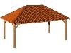 Carbet / Gazebo Durapin - 4 x 6 m - rectangulaire