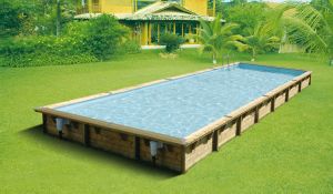 Piscine bois Linea 500/1100 liner beige