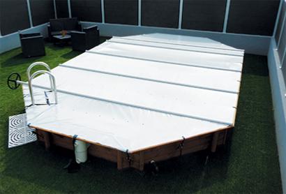 Couverture d'hivernage opaque piscine hors-sol bois WALU WOOD Walter