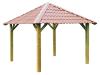 Carbet / Gazebo Durapin - 3 x 3 m - avec toiture