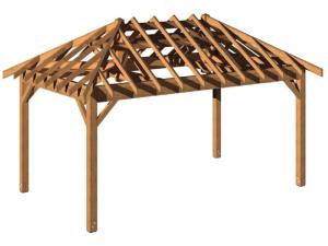 Carbet / Gazebo Durapin - 3 x 5 m - rectangulaire