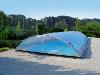 ABRI PISCINE TELESCOPIQUE - ALUKOV - ELEGANT AZURE ALVEOLAIRE  8 x 4m