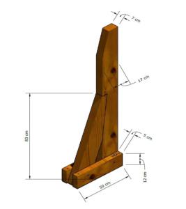 Jambe de force pour piscine en bois Pisciz