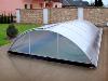 ABRI PISCINE TELESCOPIQUE - ALUKOV - ELEGANT AZURE ALVEOLAIRE  6 x 3m