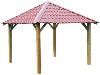 Carbet / Gazebo Durapin - 3 x 3 m - avec toiture