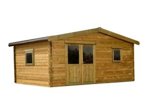 Abri de jardin en bois à empiler DEAUVILLE - 18,6 m²