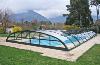 ABRI PISCINE TELESCOPIQUE - ALUKOV - ELEGANT AZURE PLEIN -  6 x 3 m