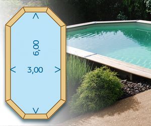 Piscine bois Durapin MAEVA 600 Echelle